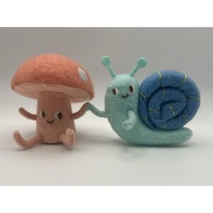 Target Felt Duo Figurines Wondershop Snail And Mushroom Cottagecore Forestcore